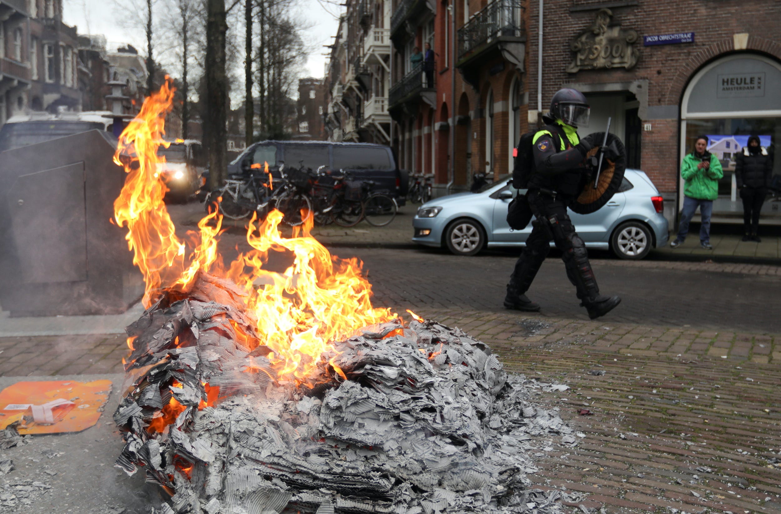 protests coronavirus lockdowns Amsterdam Netherlands
