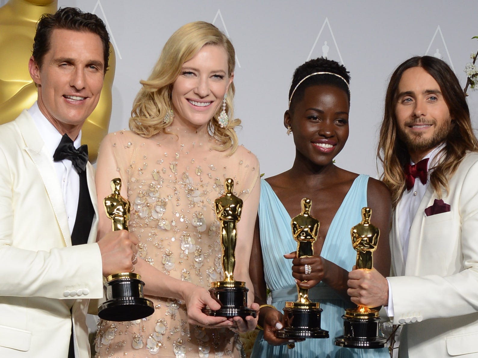 2014 oscars matthew mcconaughey cate blanchett lupita nyongo jared leto