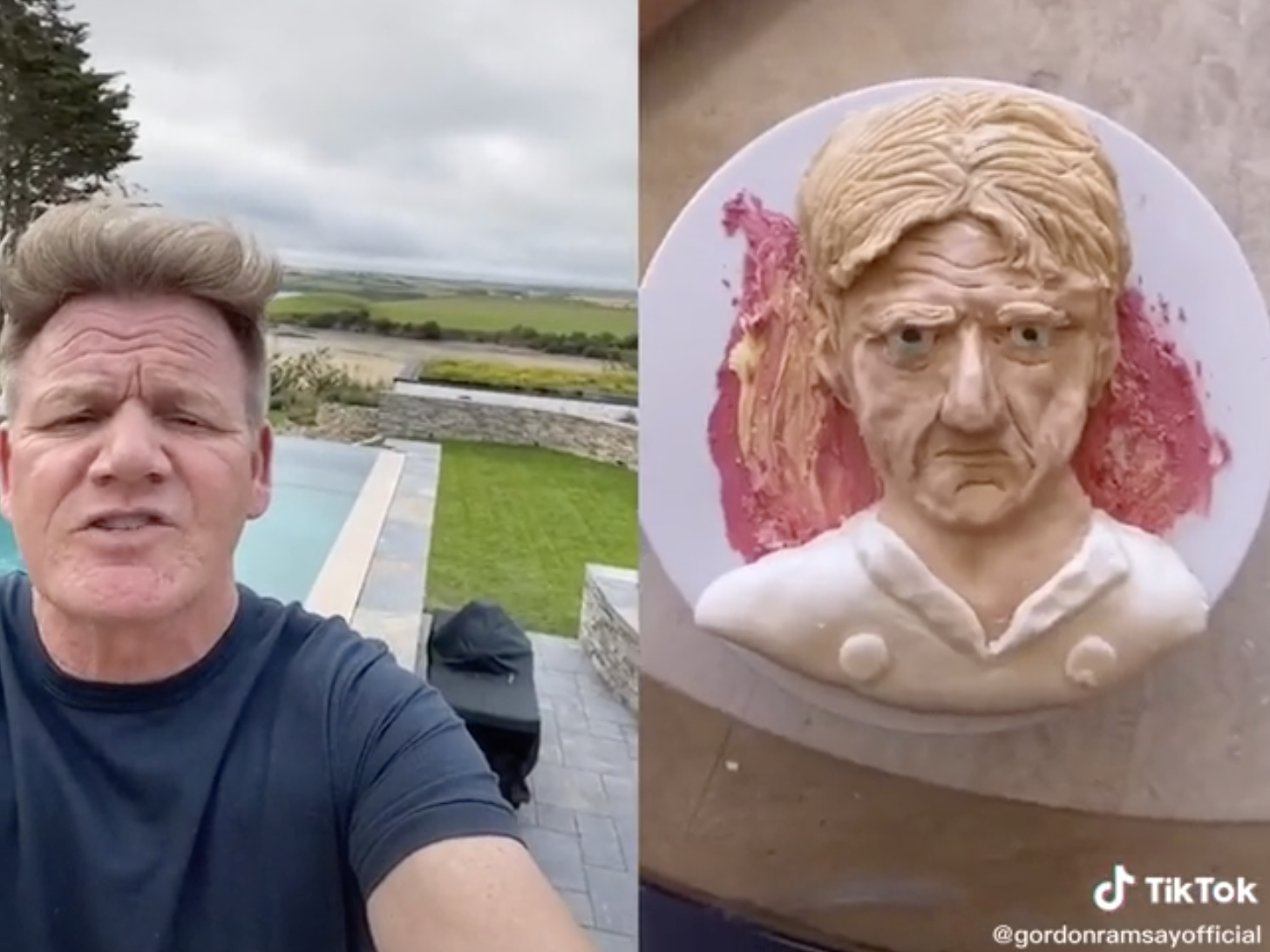 Gordon Ramsay TikTok Cake