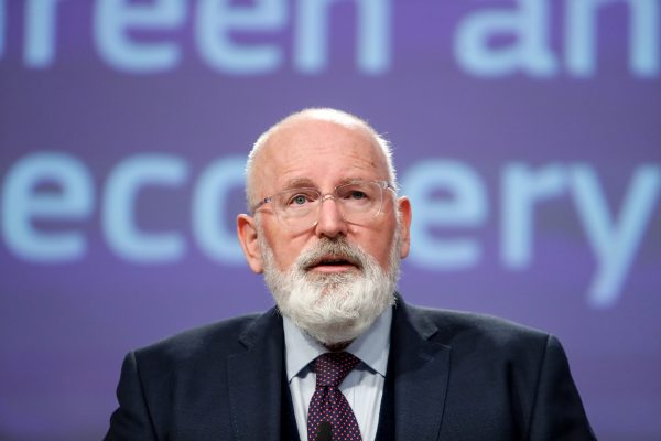 Vicevoorzitter Frans Timmermans van de Europese Commissie. Foto: EPA/Aris Oikonomou Vicevoorzitter Frans Timmermans van de Europese Commissie. Foto: EPA/Aris Oikonomou