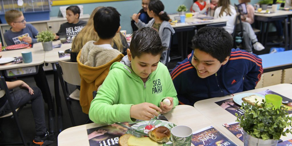 Kinderen van basisschool De Wilgetoren in Hilversum