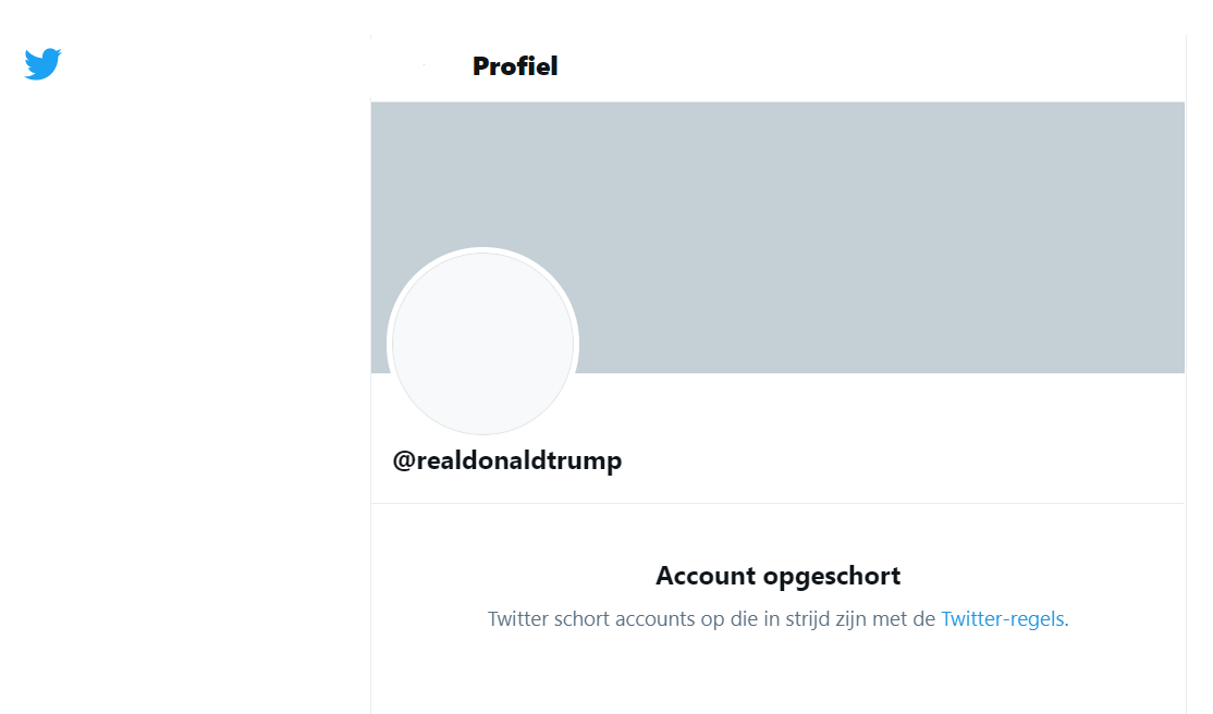 Het aandeel Twitter heeft op de beurs een flinke tik gekregen nadat het socialemediabedrijf laat op vrijdag heeft besloten de account van de Amerikaanse president Donald Trump definitief te sluiten.