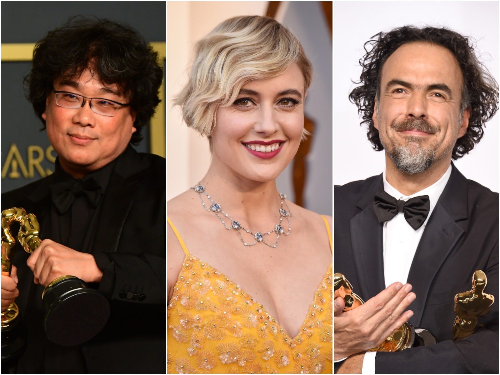 Bong Joon Ho, Greta Gerwig, and Alejandro Gonzalez Innaritu