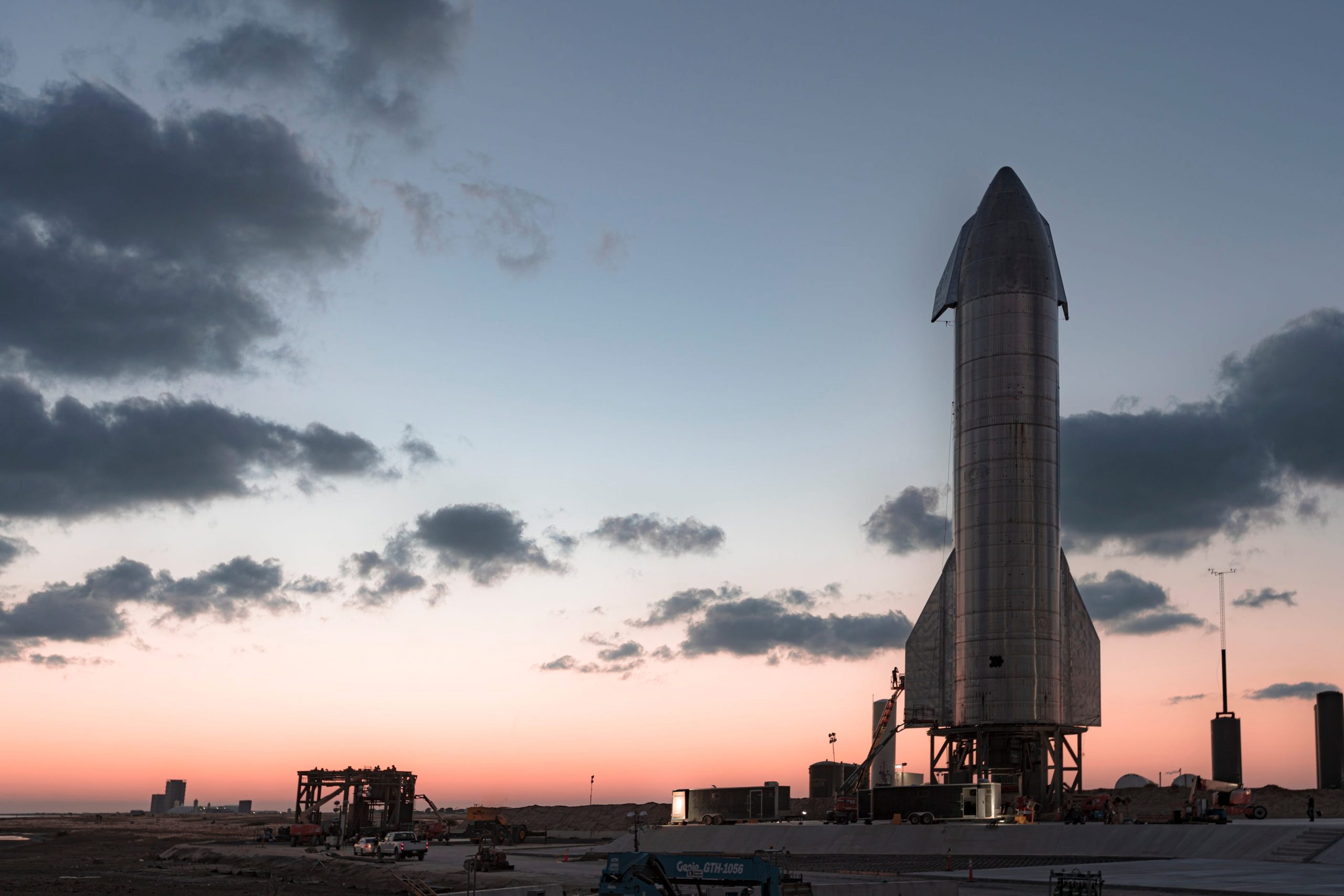 spacex starship sn8 serial number 8 boca chica beach launch pad site south texas