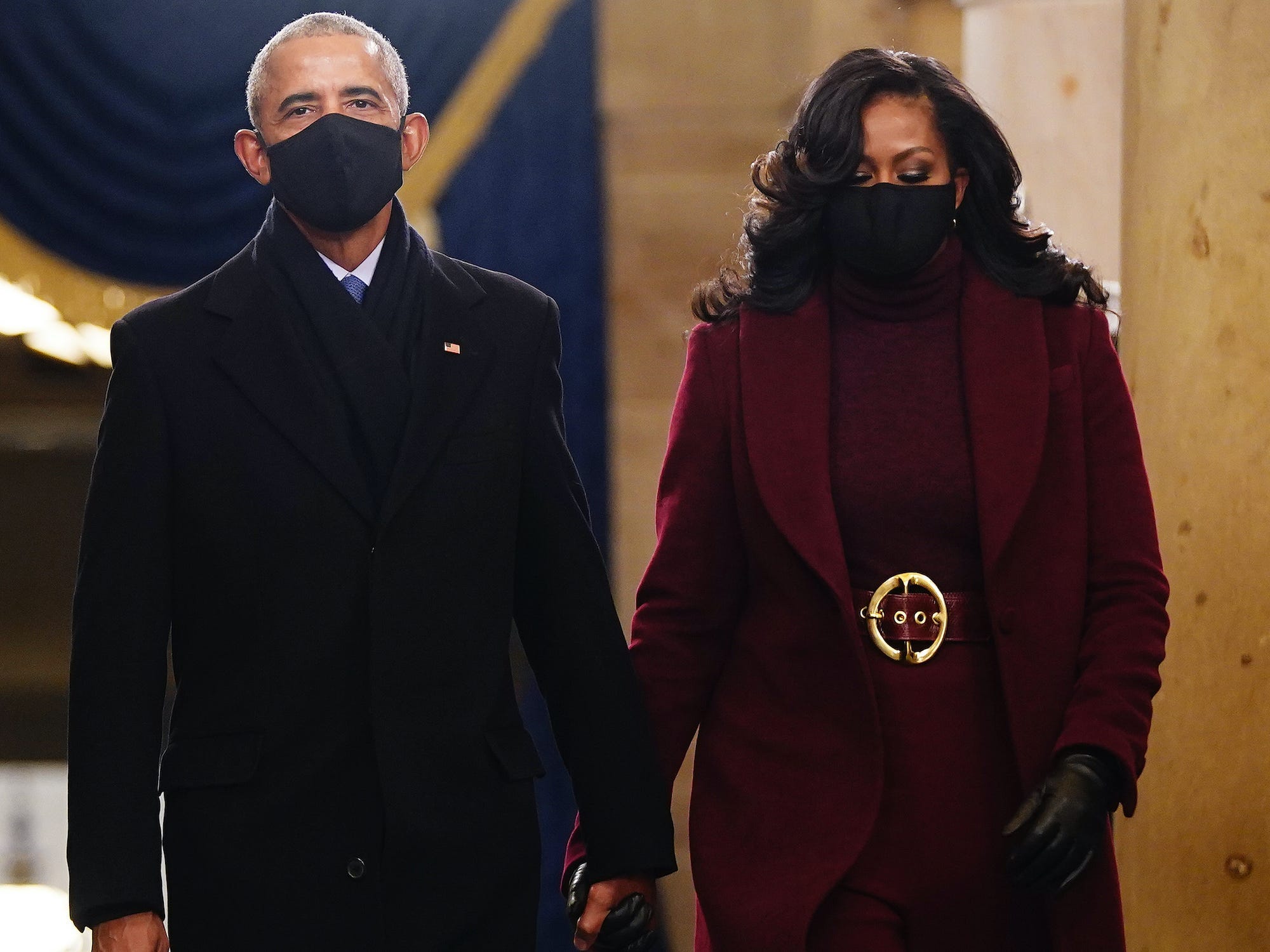 michelle barack obama inauguration biden harris look outfit