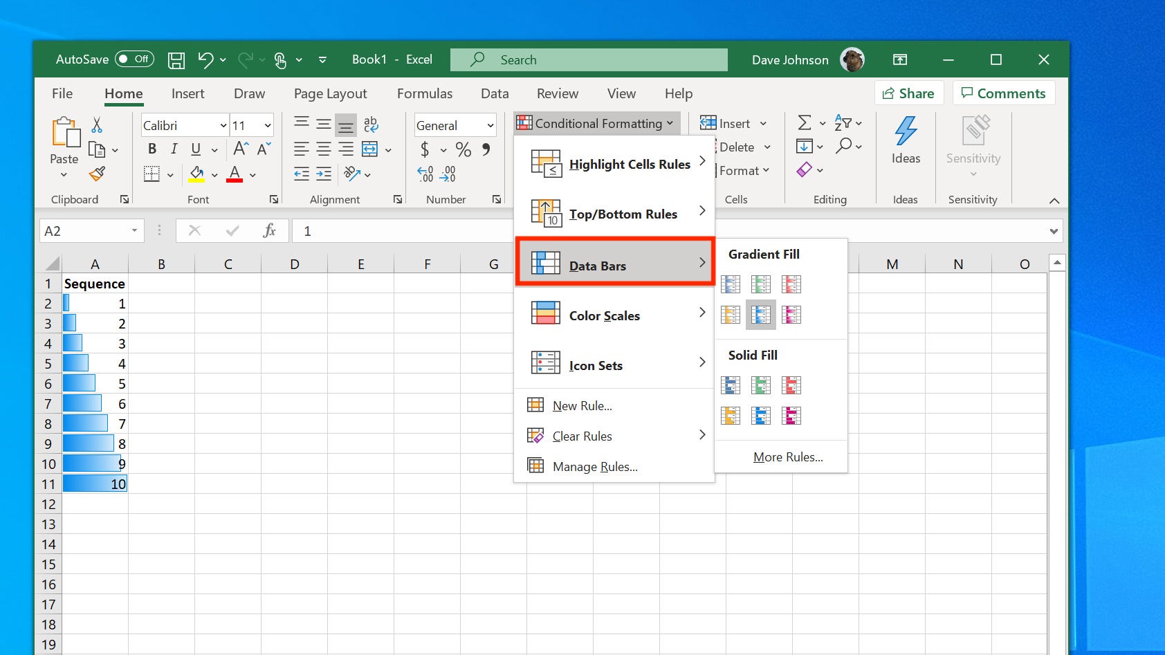 How to create data bars in Excel to help others visualize your