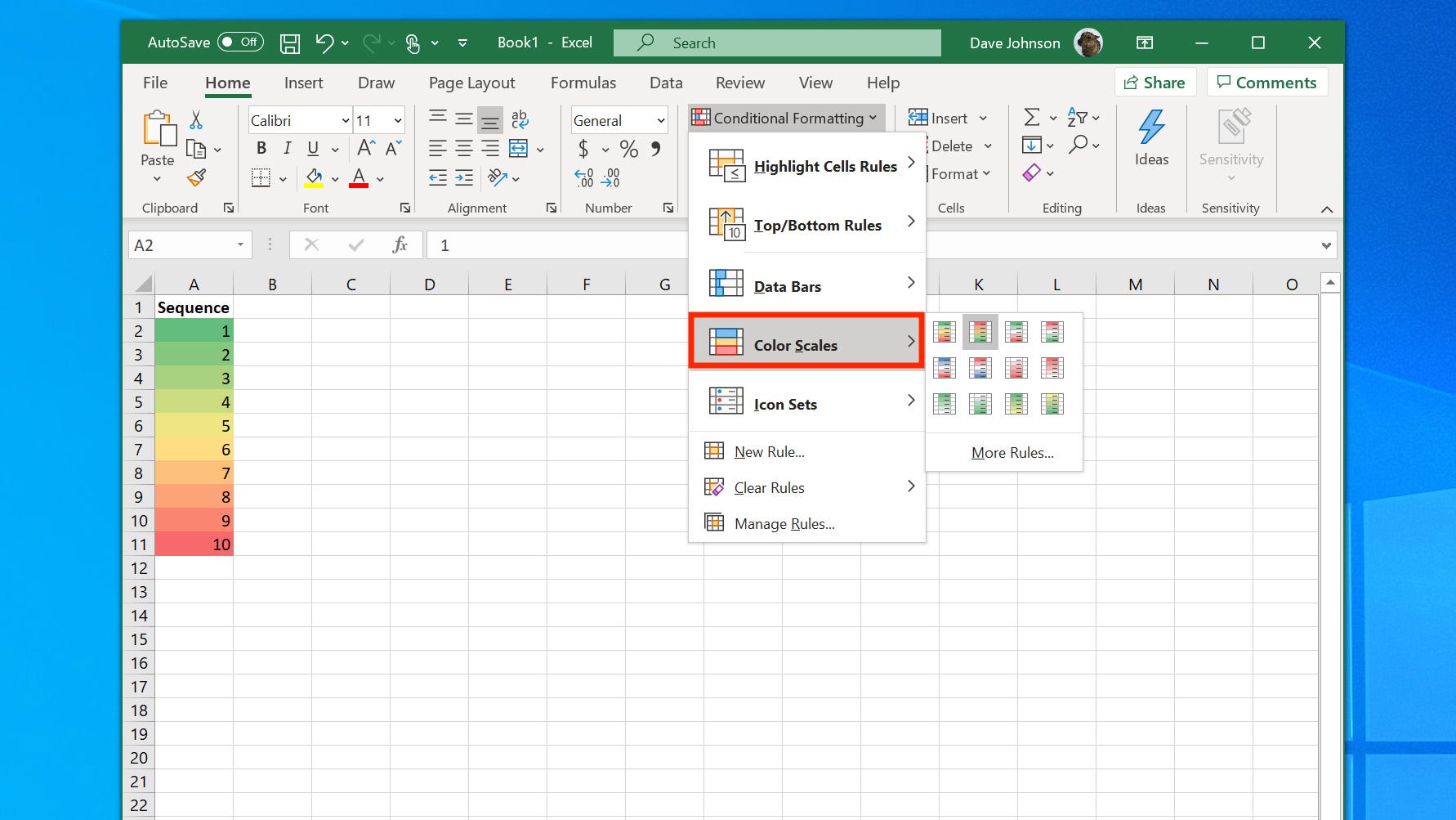 How to create data bars in Excel 2