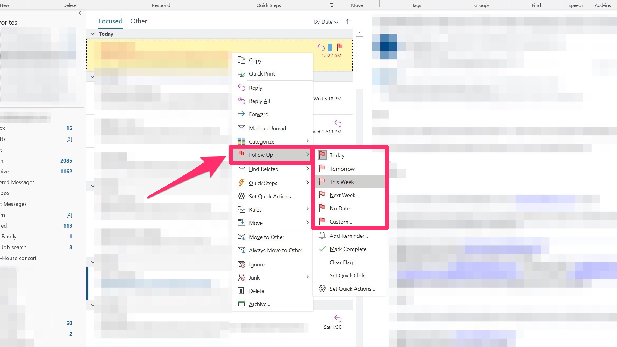 How To Add The Flag Status Column In Outlook