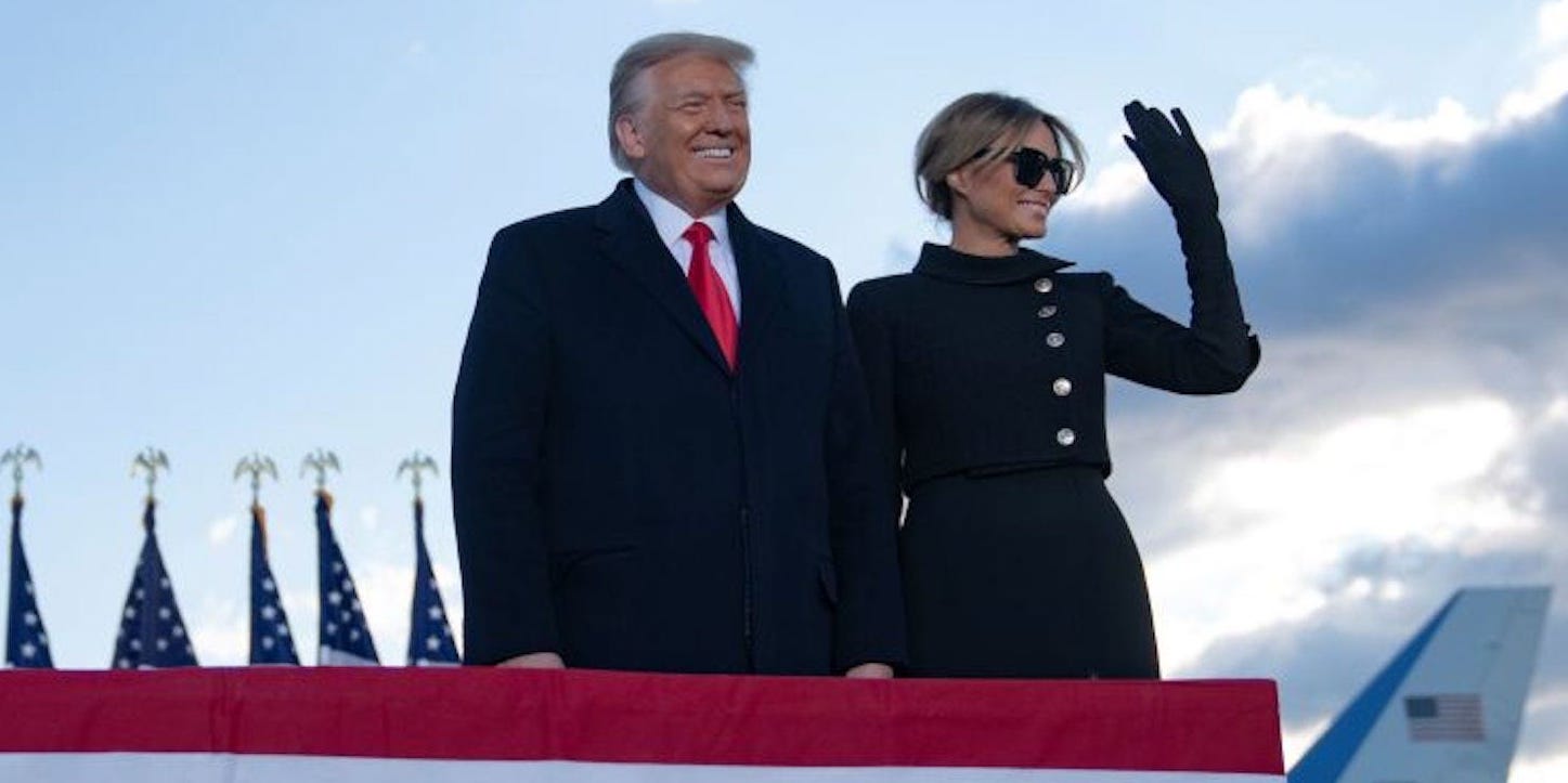 Donald Trump en zijn vrouw Melania.