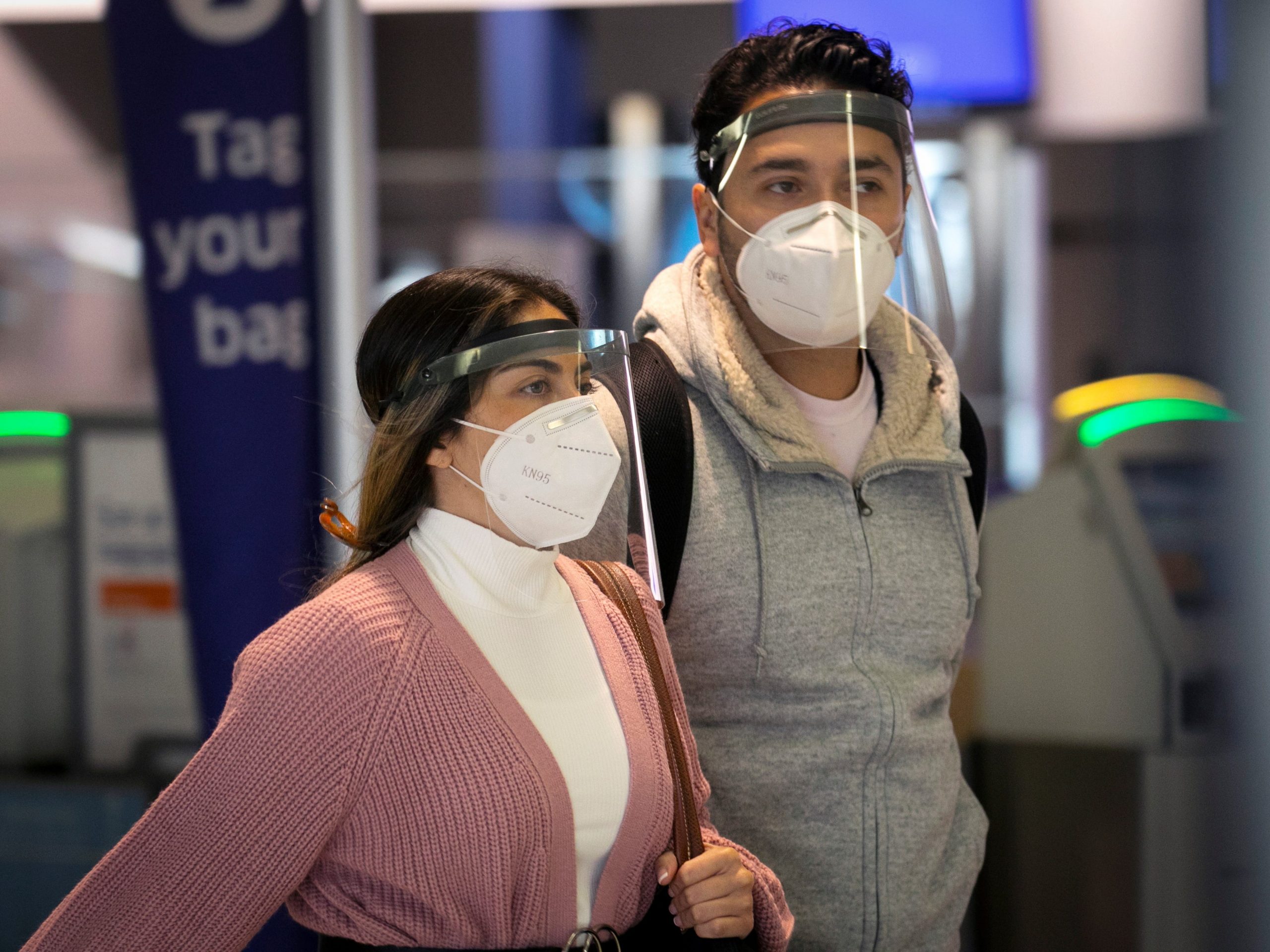 mask shield airport