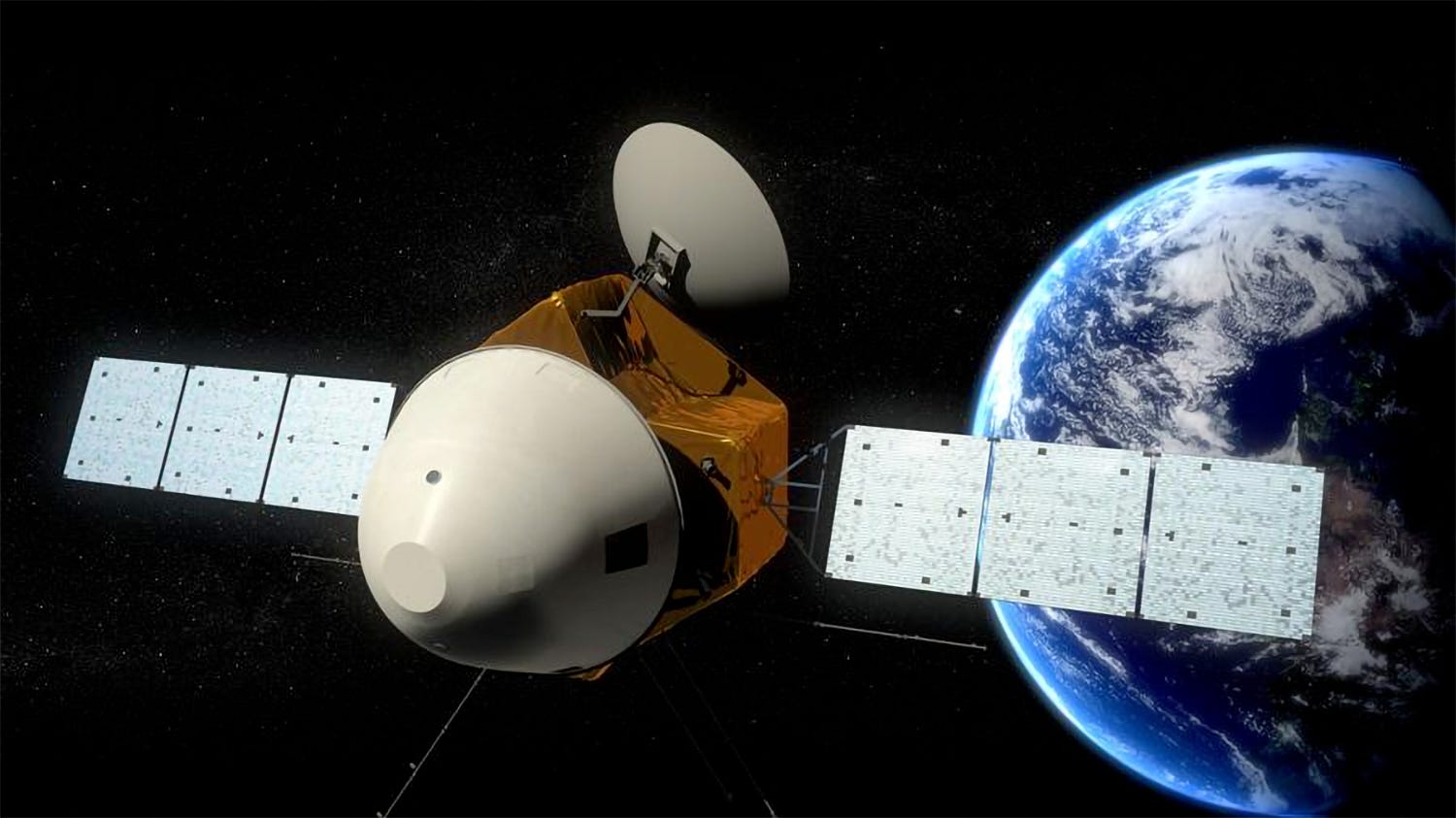 china mars global remote sensing and small rover tianwen hx 1 martian mission spacecraft illustration rendering cas xinhua
