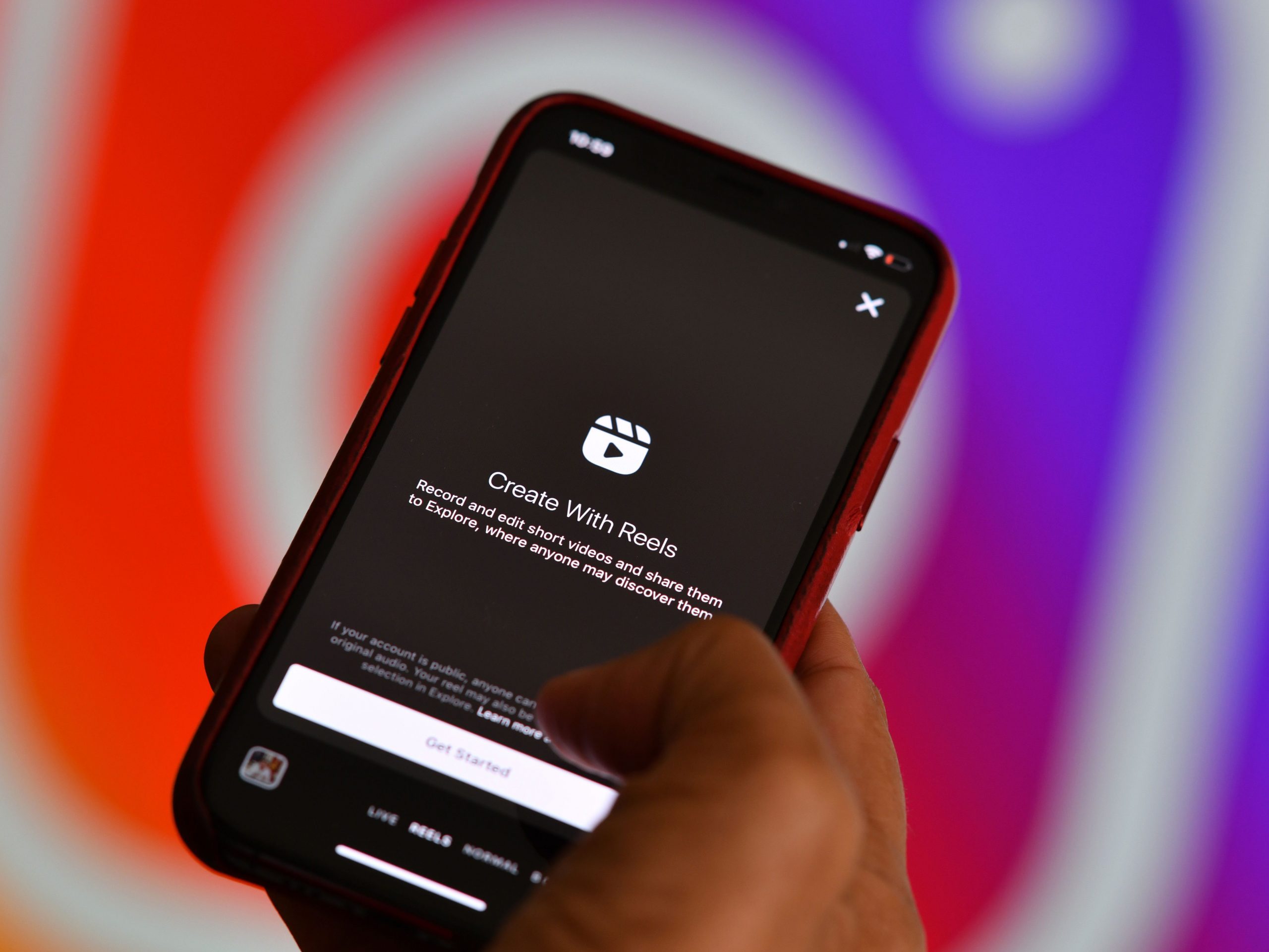 Instagram Reels on phone