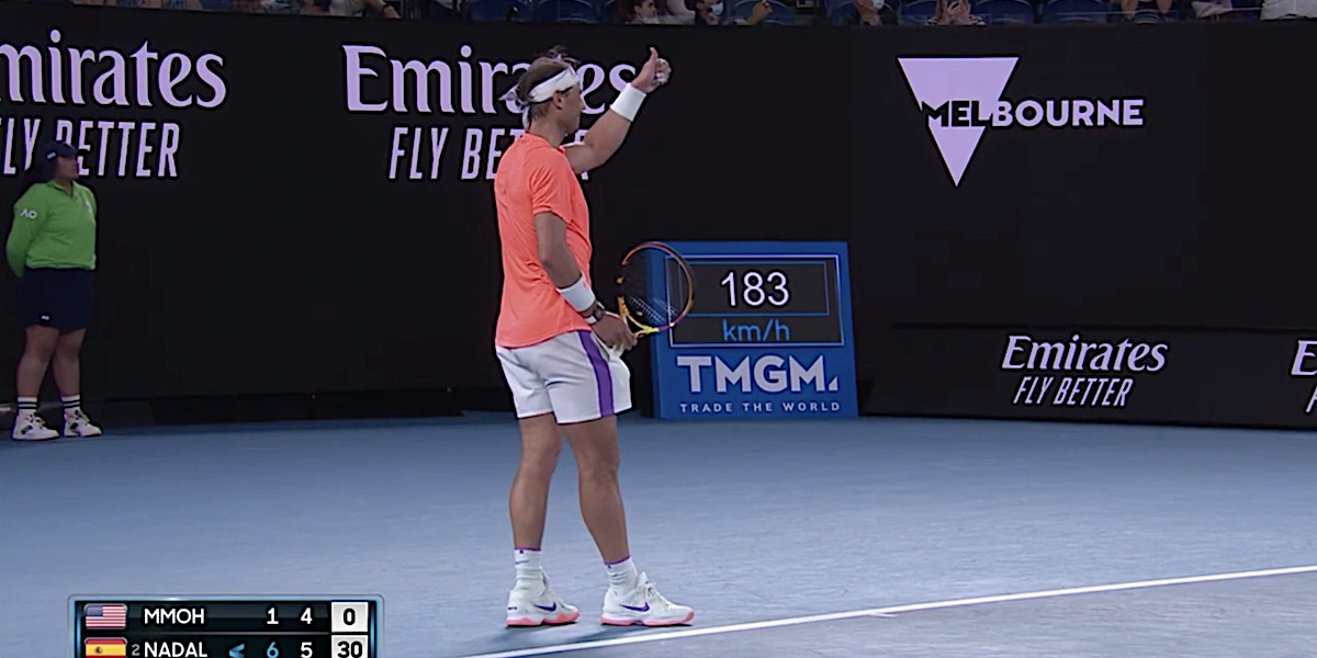 nadal thumbs up