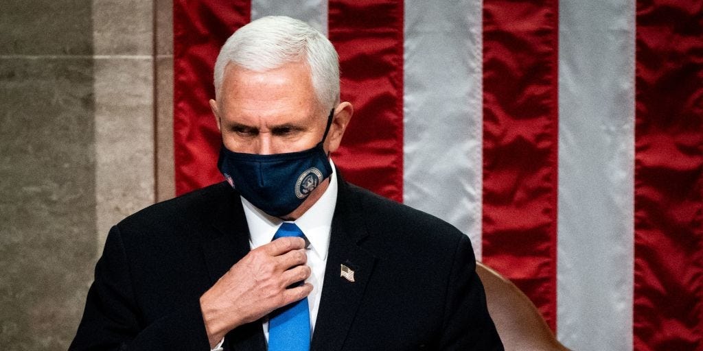 Vice President Mike Pence presides over a joint session of Congress to certify the 2020 Electoral College results after supporters of President Donald Trump stormed the Capitol earlier in the day on Capitol Hill in Washington, DC on January 6, 2021