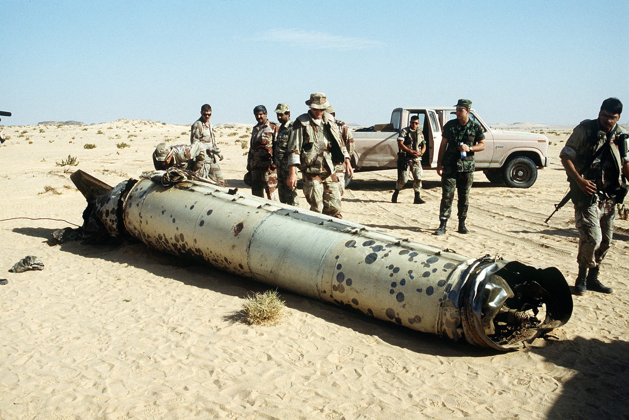 Scud missile Iraq Desert Storm Gulf War