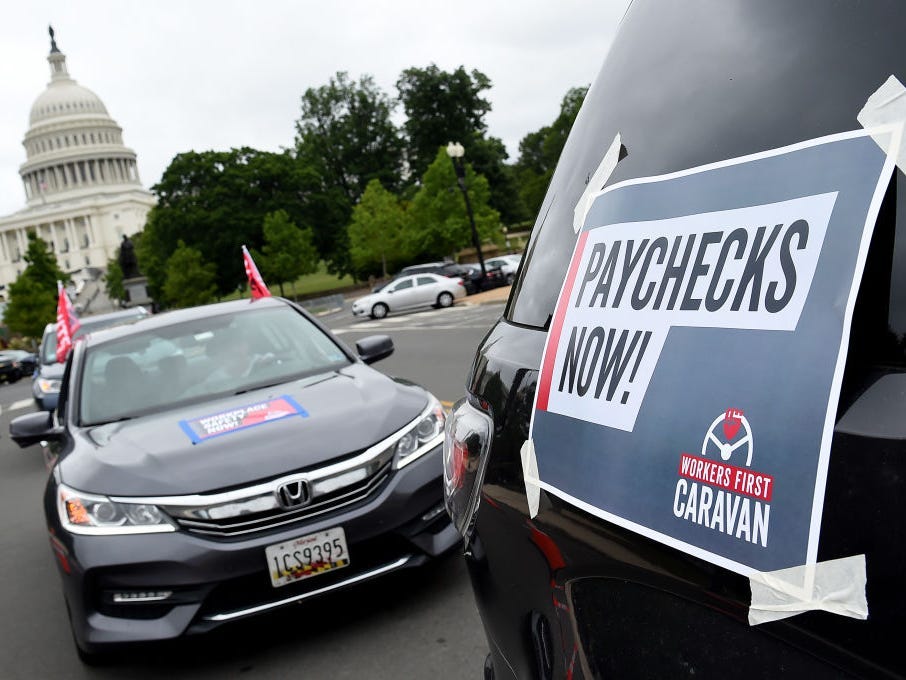 GettyImages protest dc covid-19 stimulus relief