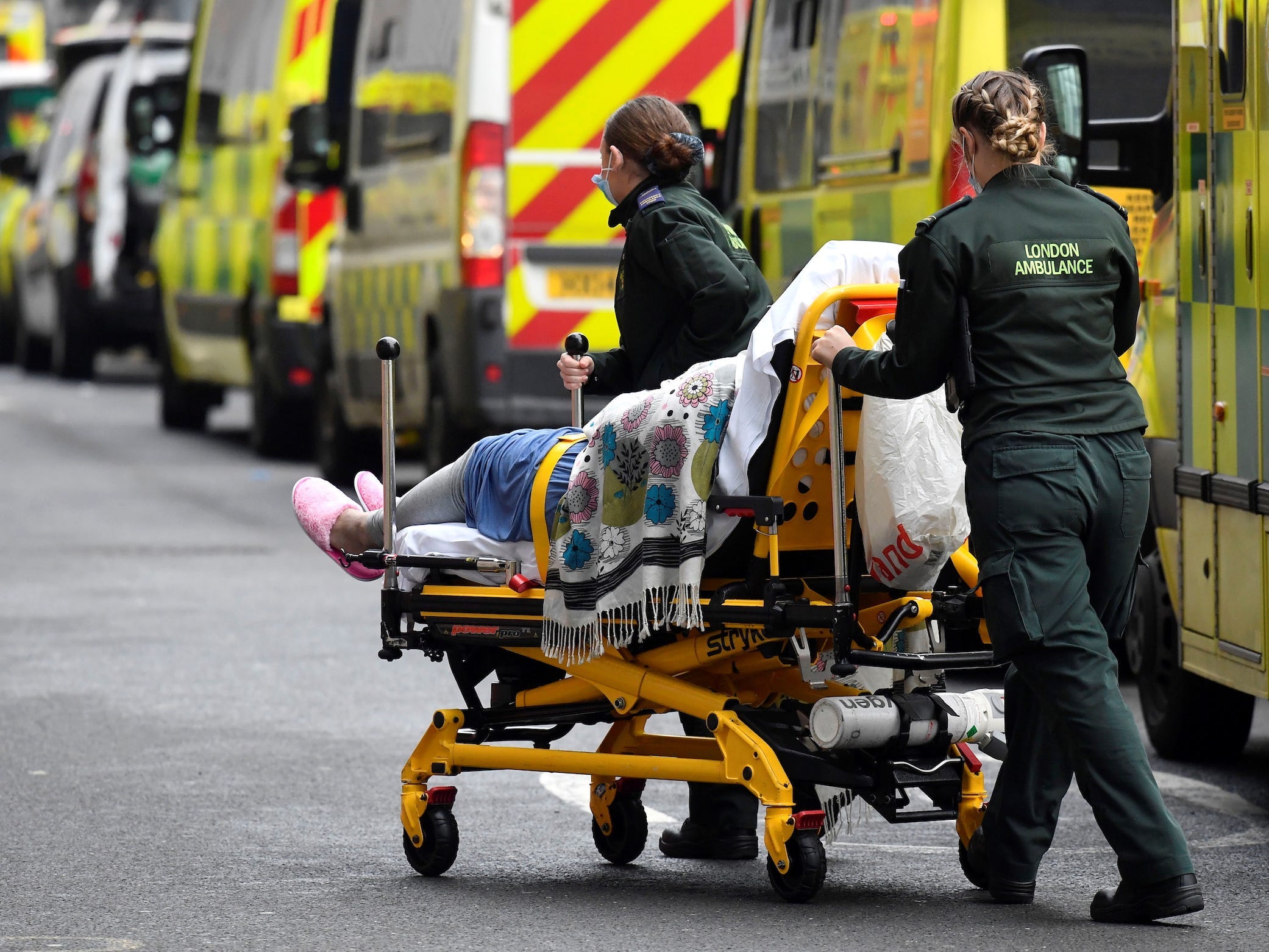 uk london ambulance coronavirus patient royal london hospital