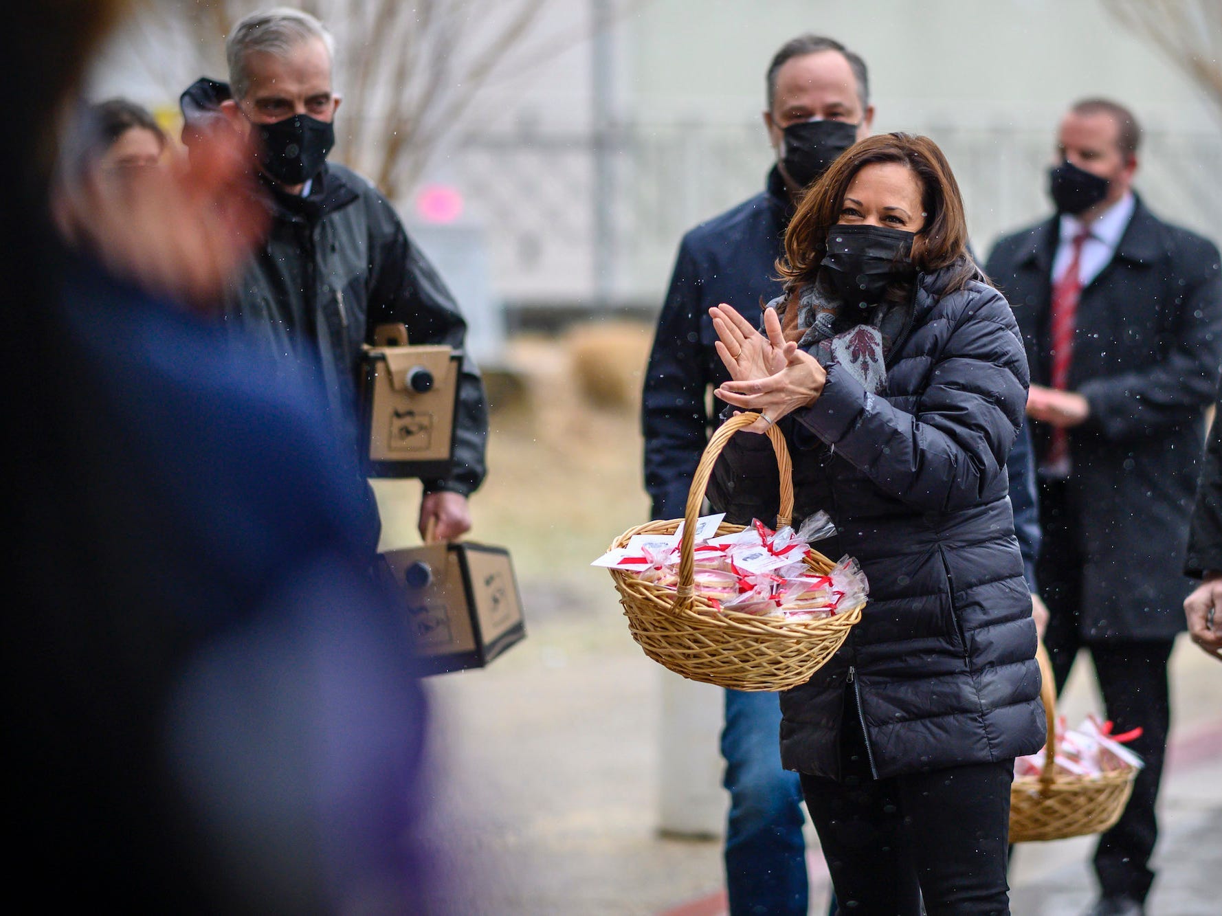 kamala harris doug emhoff valentine's day hospital