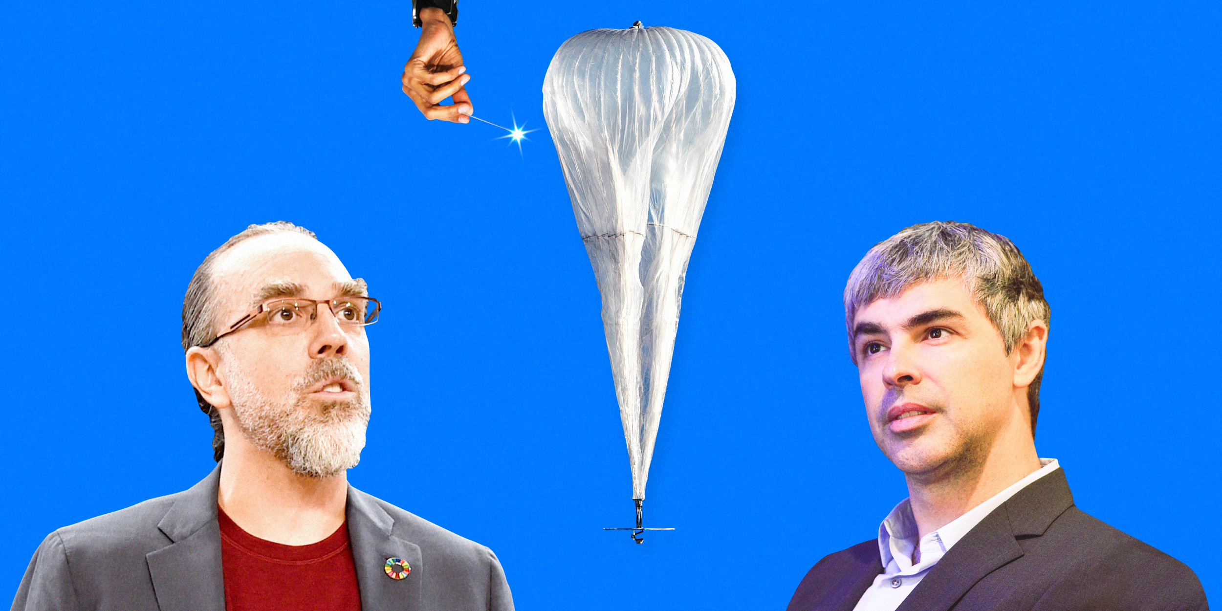 Astro Teller, left, and Larry Page.