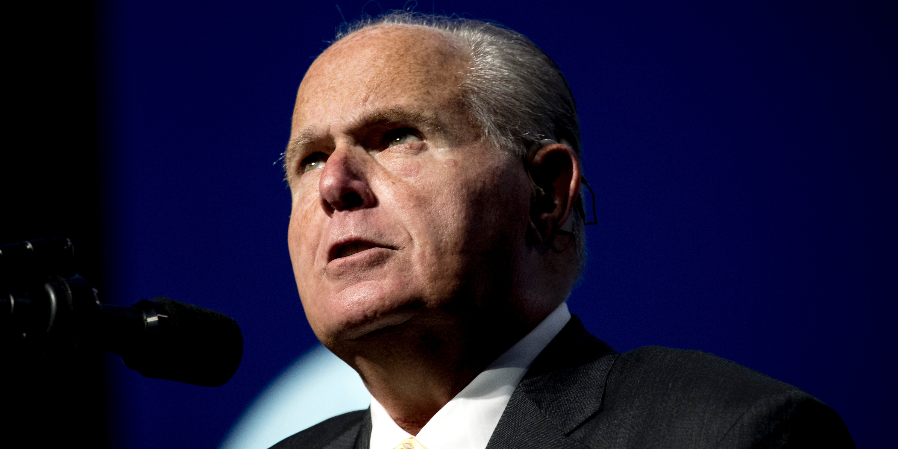Radio personality Rush Limbaugh speaks before introducing President Donald Trump at the Turning Point USA Student Action Summit at the Palm Beach County Convention Center in West Palm Beach, Florida, on December 21, 2019.