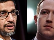 Sundar Pichai van Google en Mark Zuckerberg van Facebook.