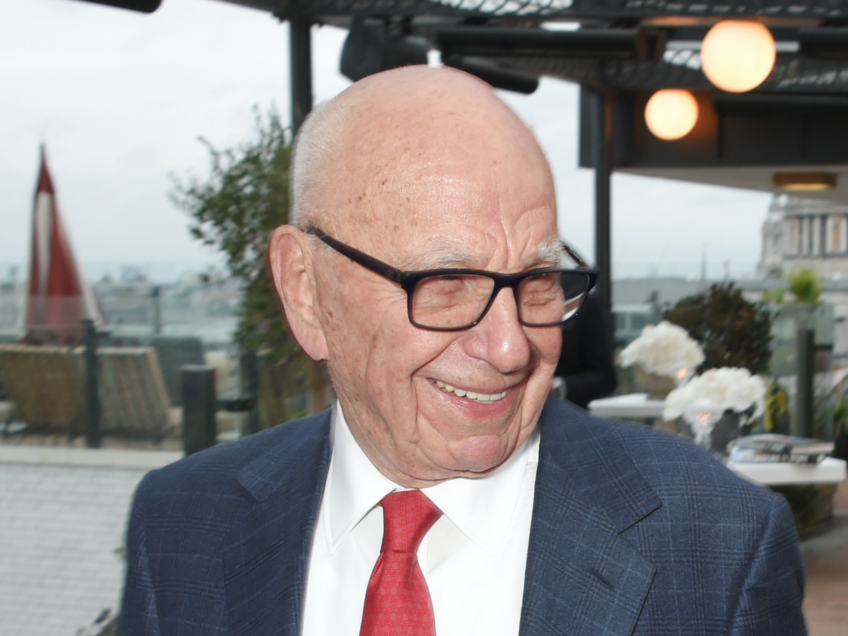 Rupert Murdoch smiling