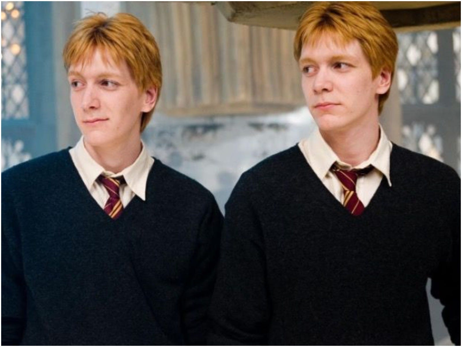 James and Oliver Phelps Fred and George