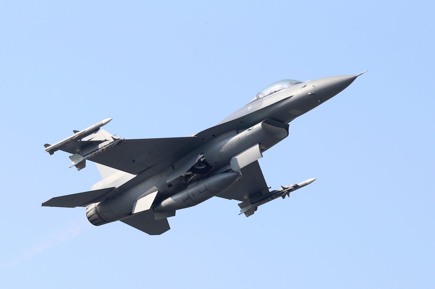 Taiwan air force F-16 fighter jet