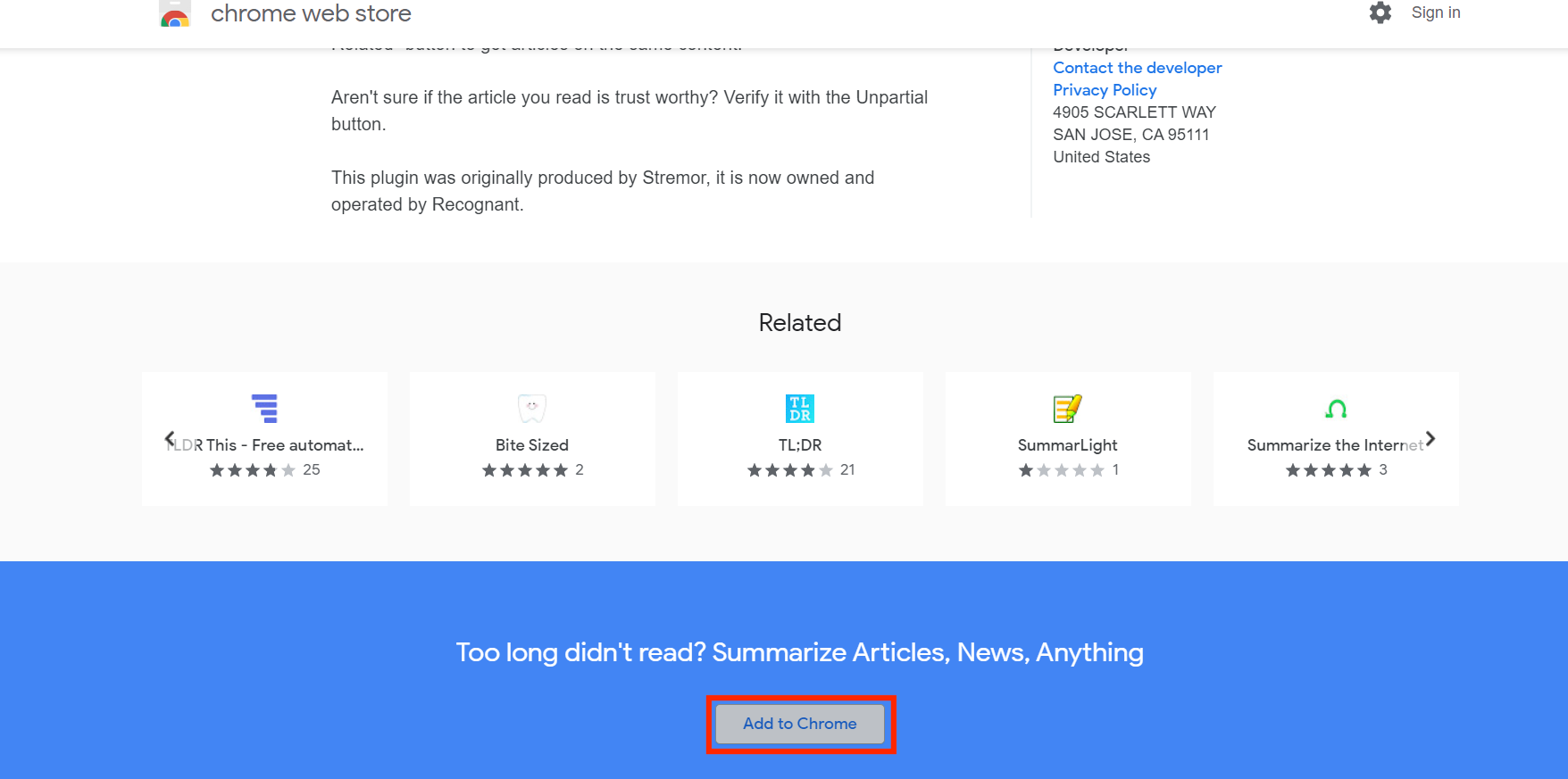 How to get article summaries with Chrome extension 1