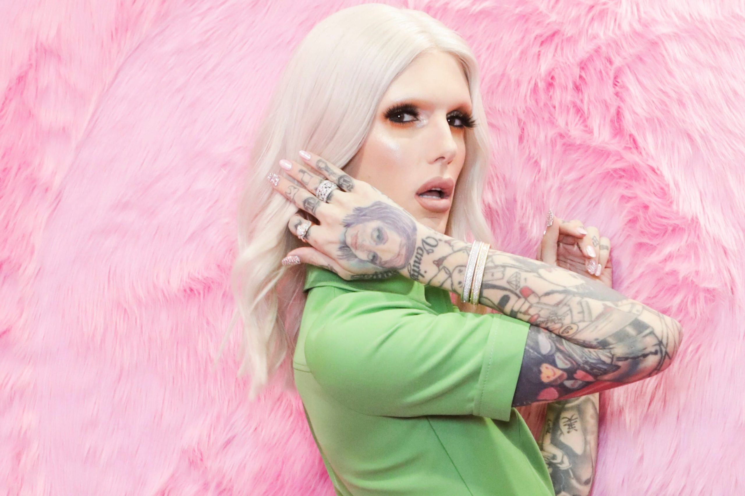 Jeffree Star poses for photos at Cosmoprof at BolognaFiere Exhibition Centre on March 17, 2018 in Bologna, Italy.
