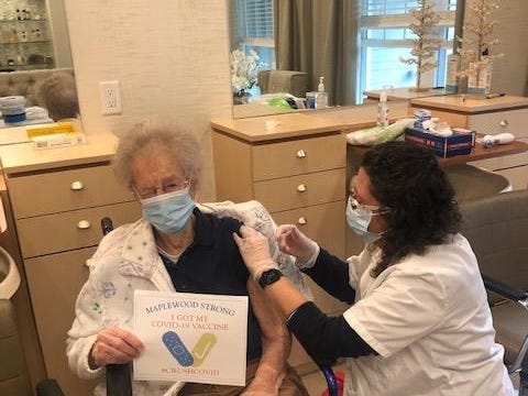 edna getting vaccinated