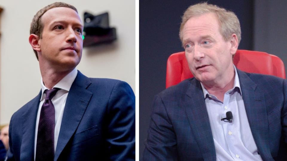 Mark Zuckerberg Brad Smith