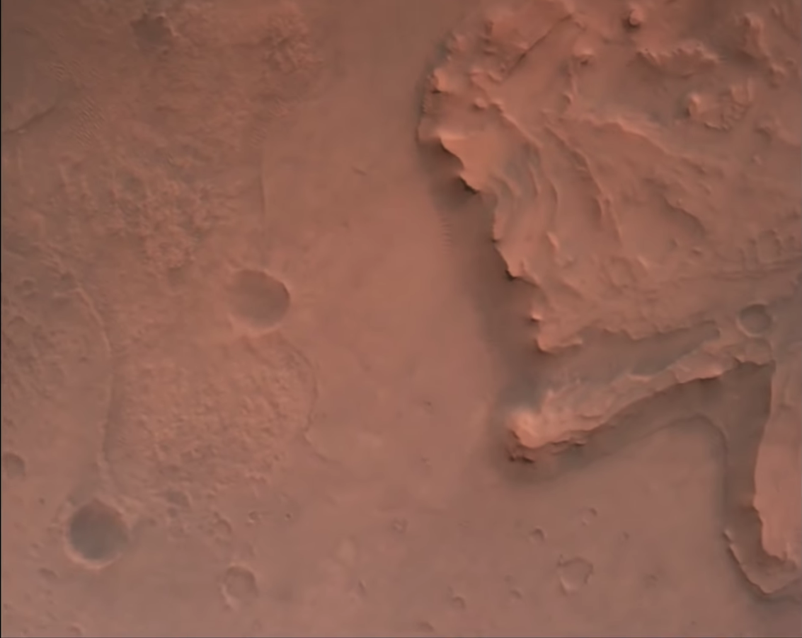 nasa perseverance mars rover landing video jezero krater