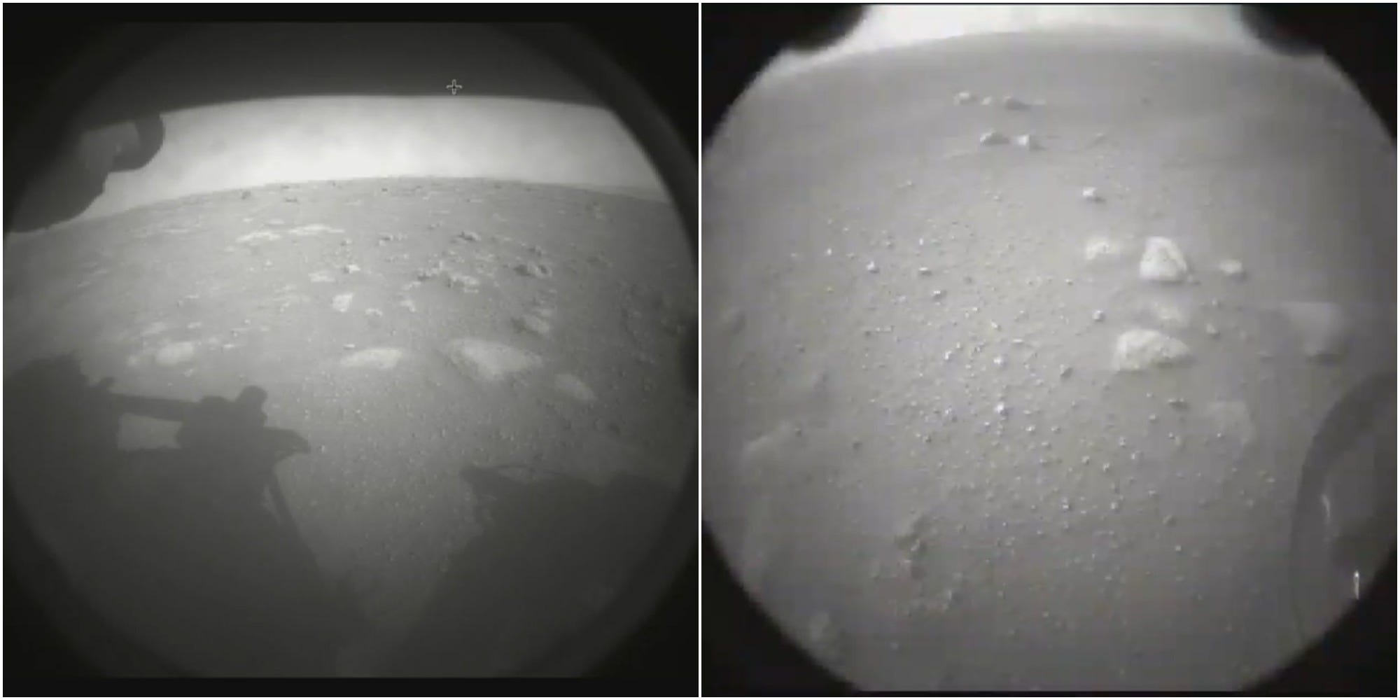 perseverance rover mars landing first images nasa