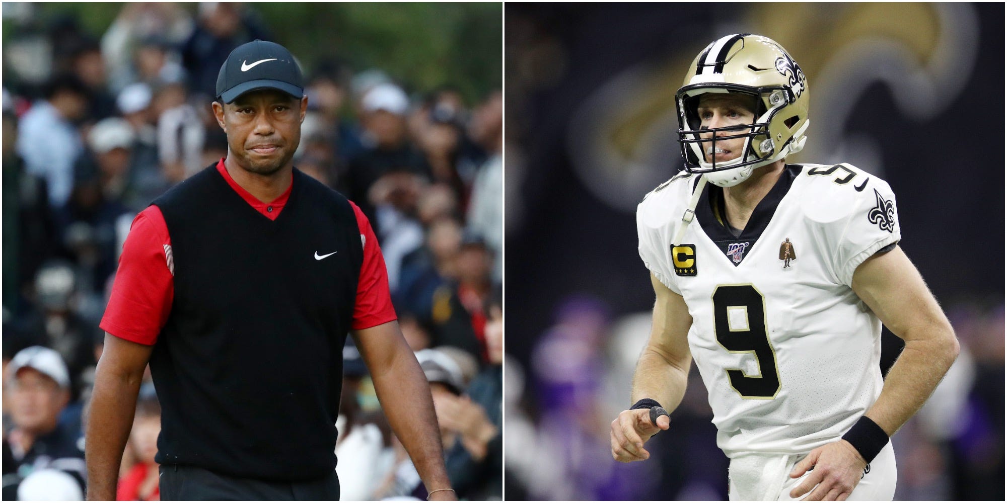 Tiger Woods, Drew Brees