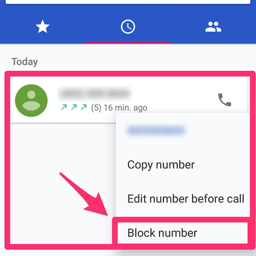 How to block a number on Android 4
