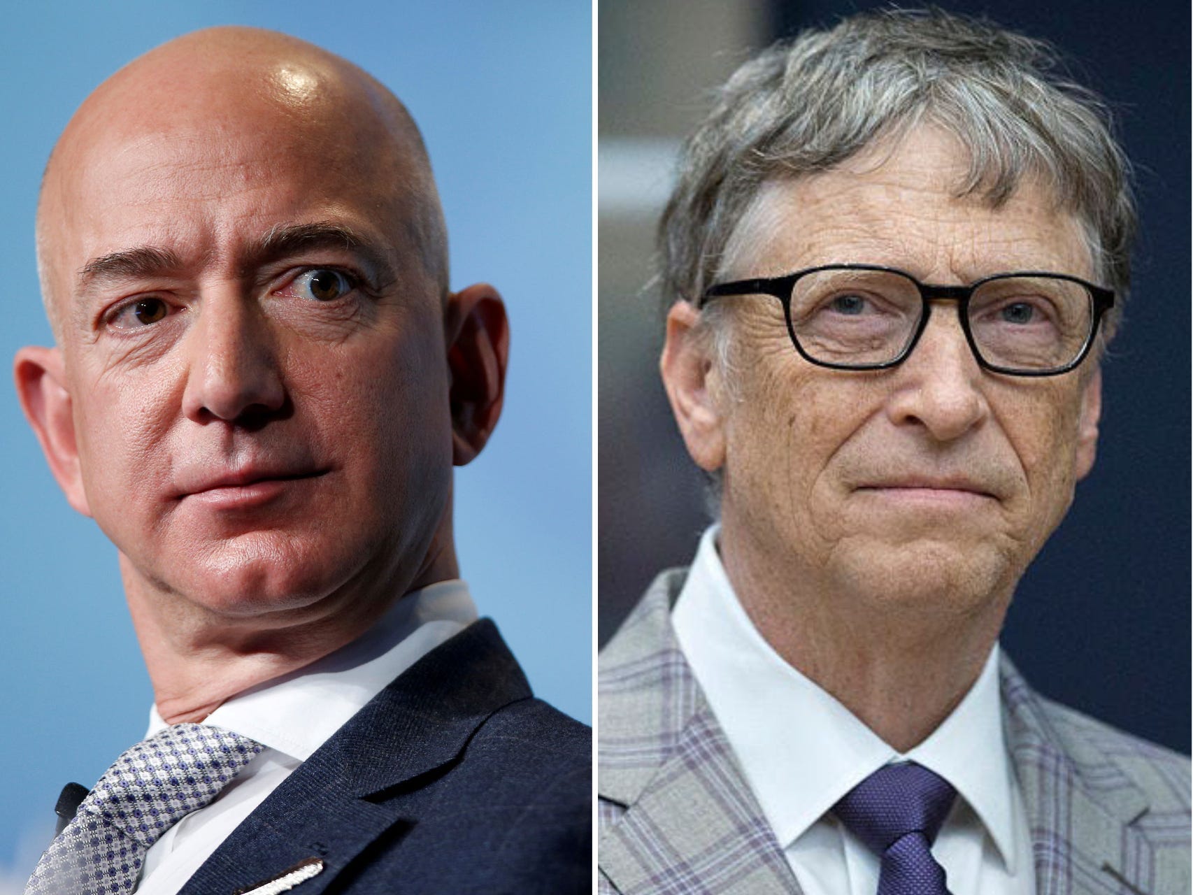 CEO Jeff Bezos van Amazon en Microsoft-oprichter Bill Gates.