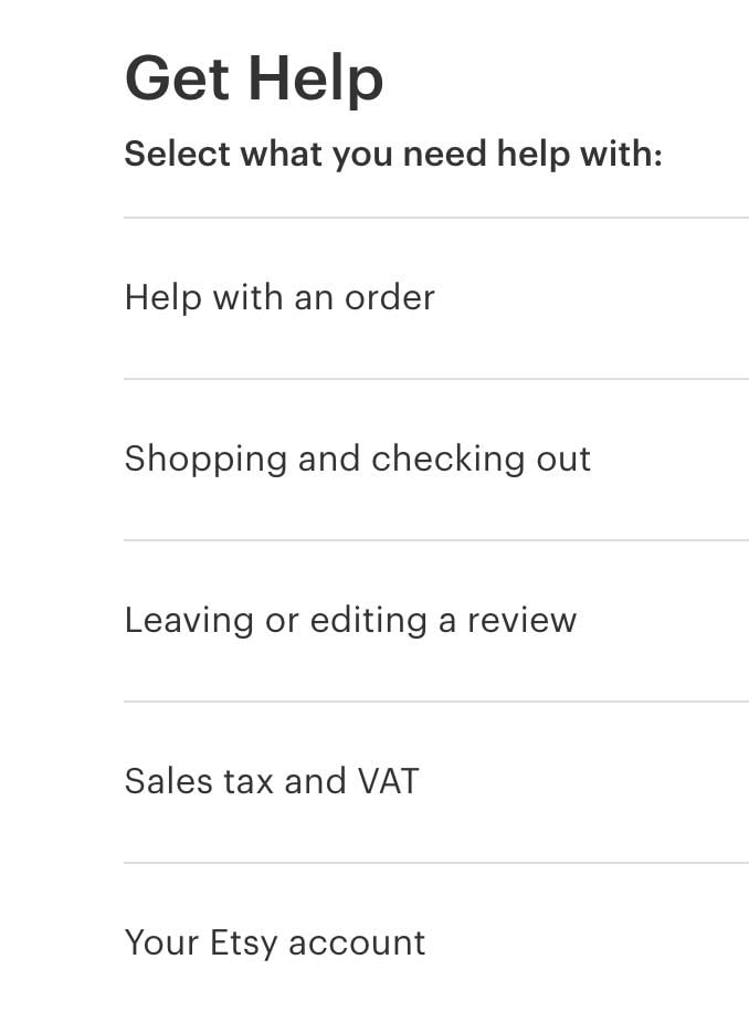 Etsy Support 2