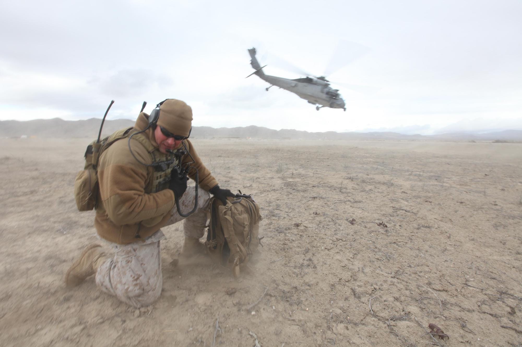 Marine Corps JTAC Navy MH-60S helicopter