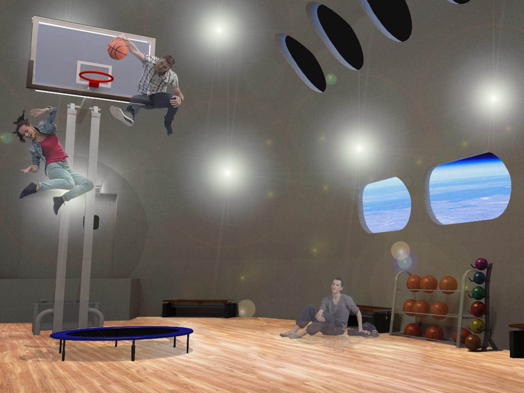 gym voyager space hotel