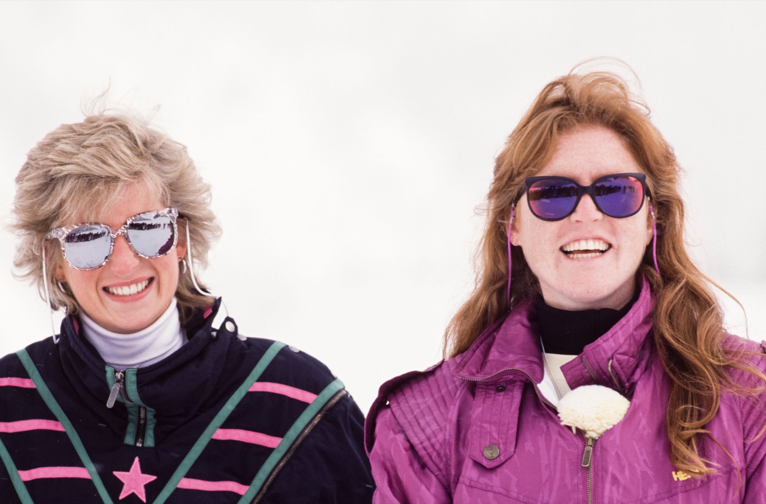 Princess Diana and Sarah Ferguson in Klosters, Switzerland - March 1988