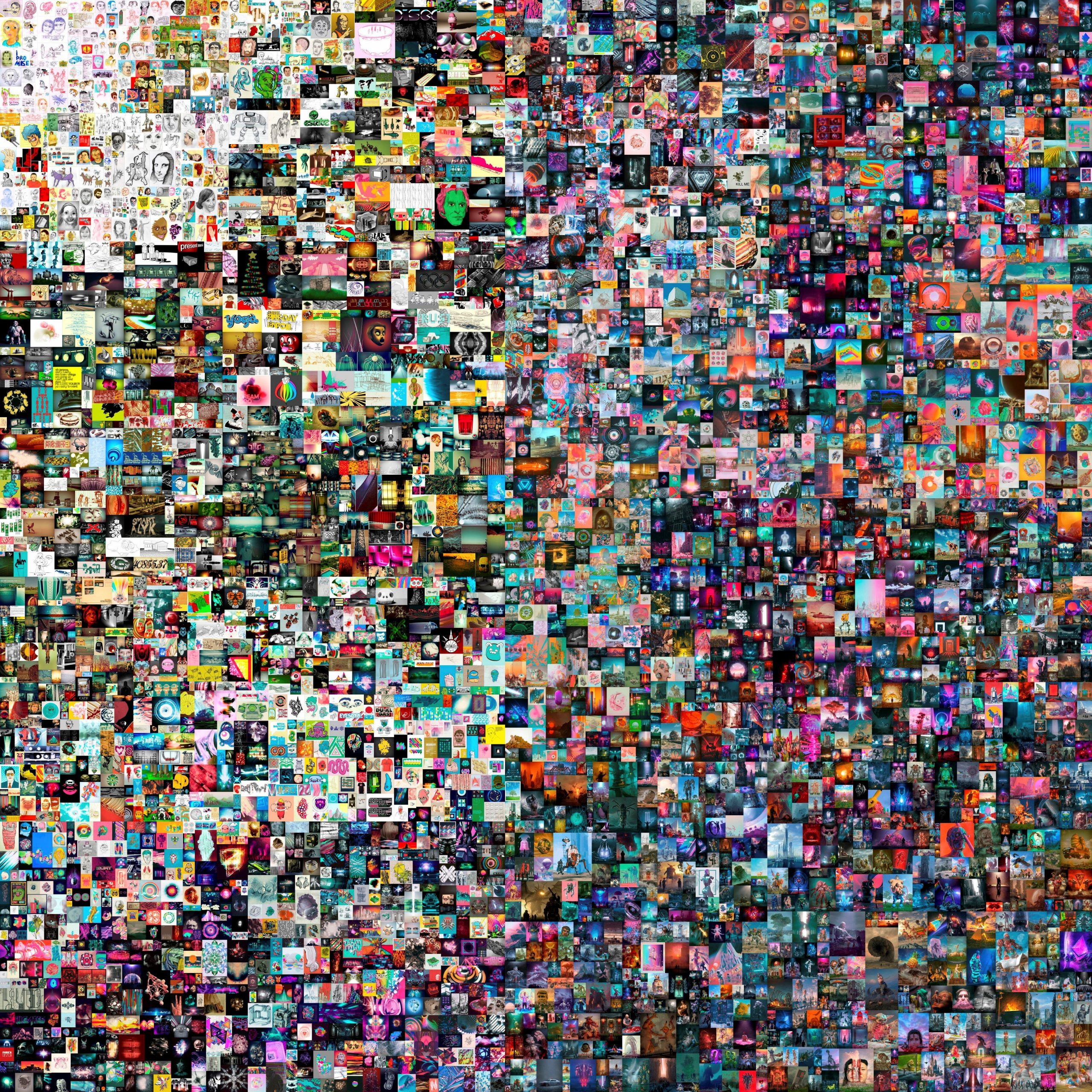 5,000 everydays artwork by Beeple, which was sold at Christies auction house for $69 million