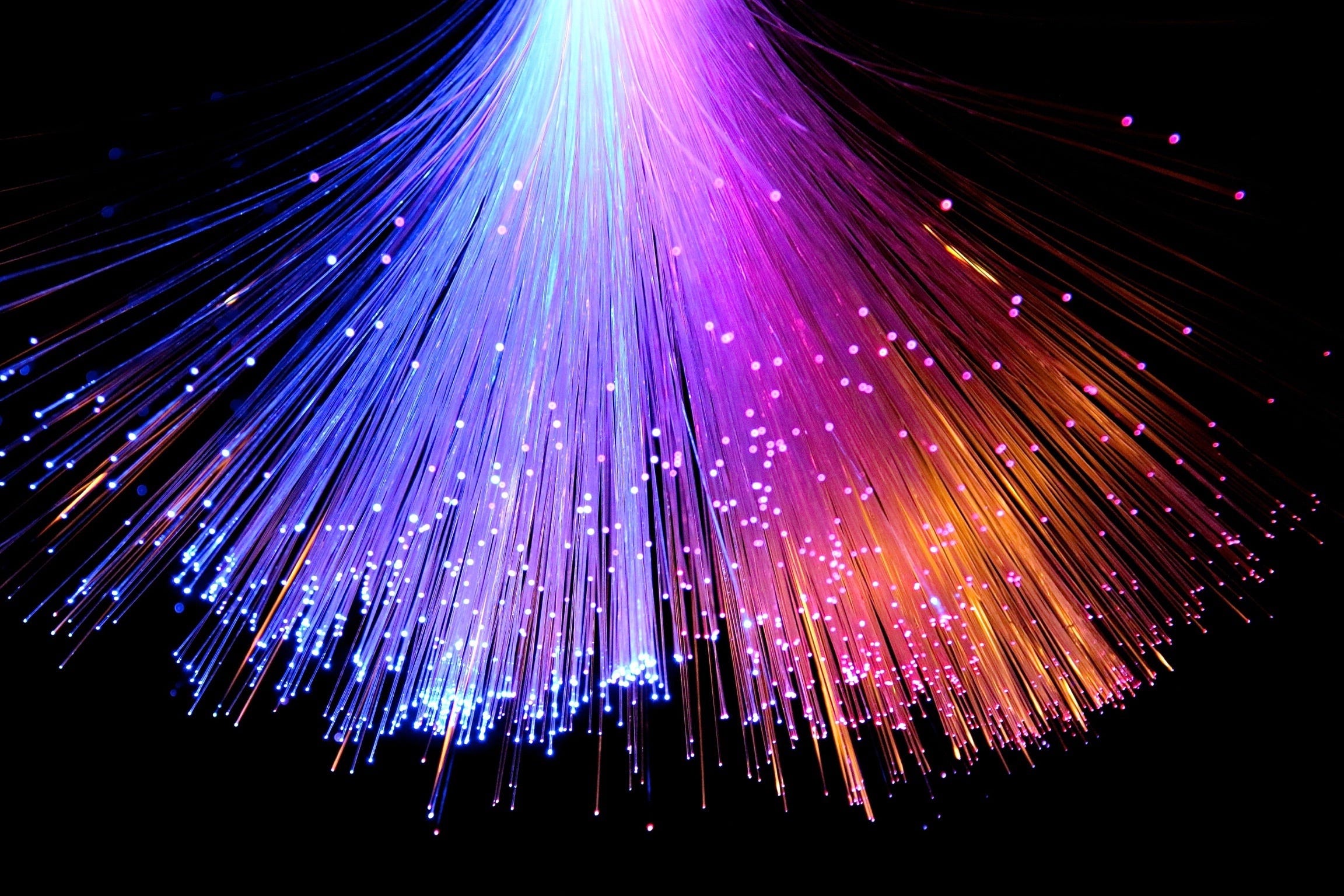 fiber optics lights colorful rainbow