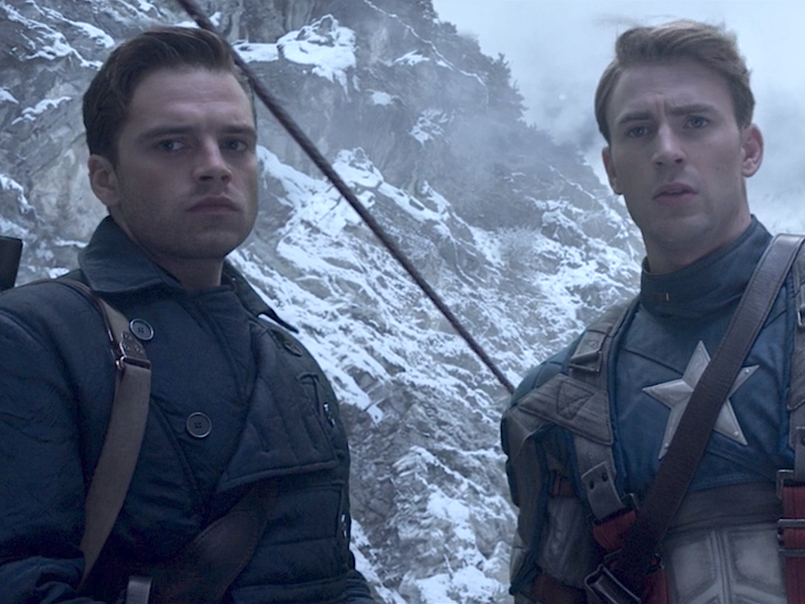 captain america the first avenger bucky and steve 1