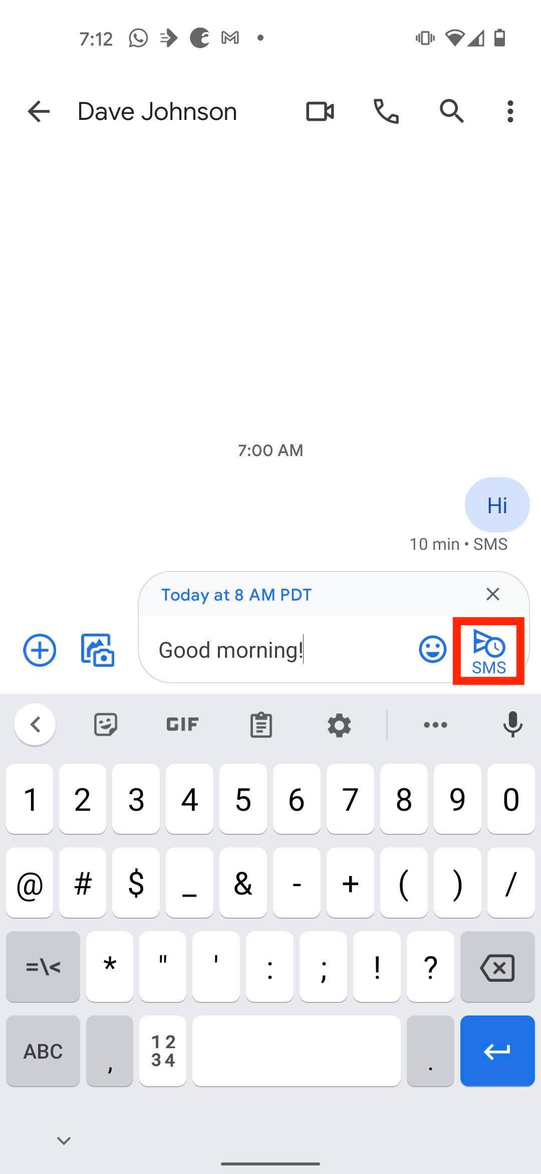 How to schedule texts on Android 2