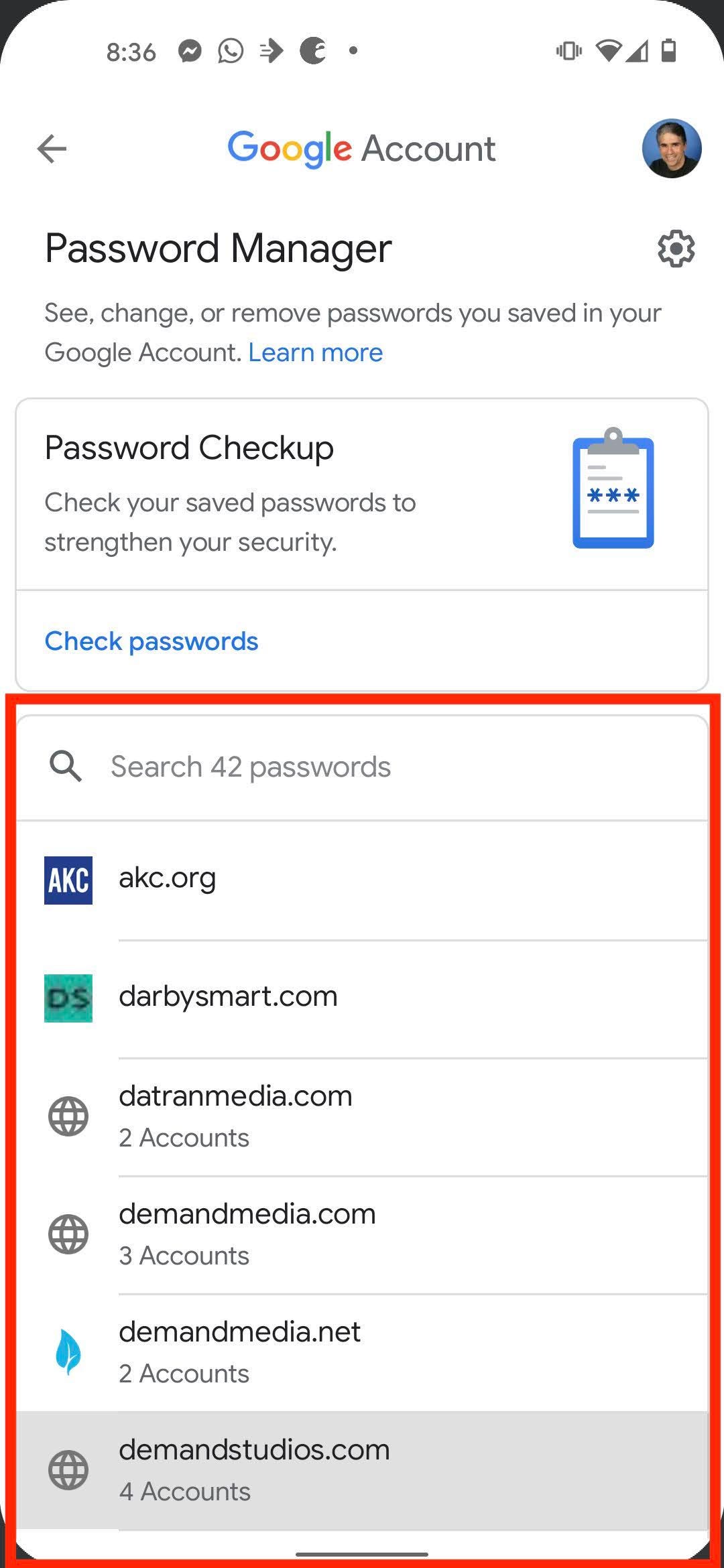 How to use Android Password Checkup 5