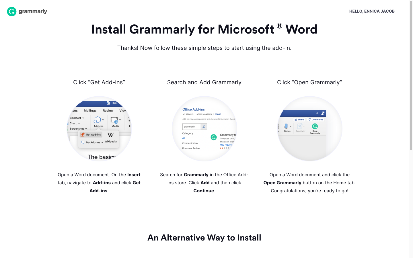 grammarly word plugin free