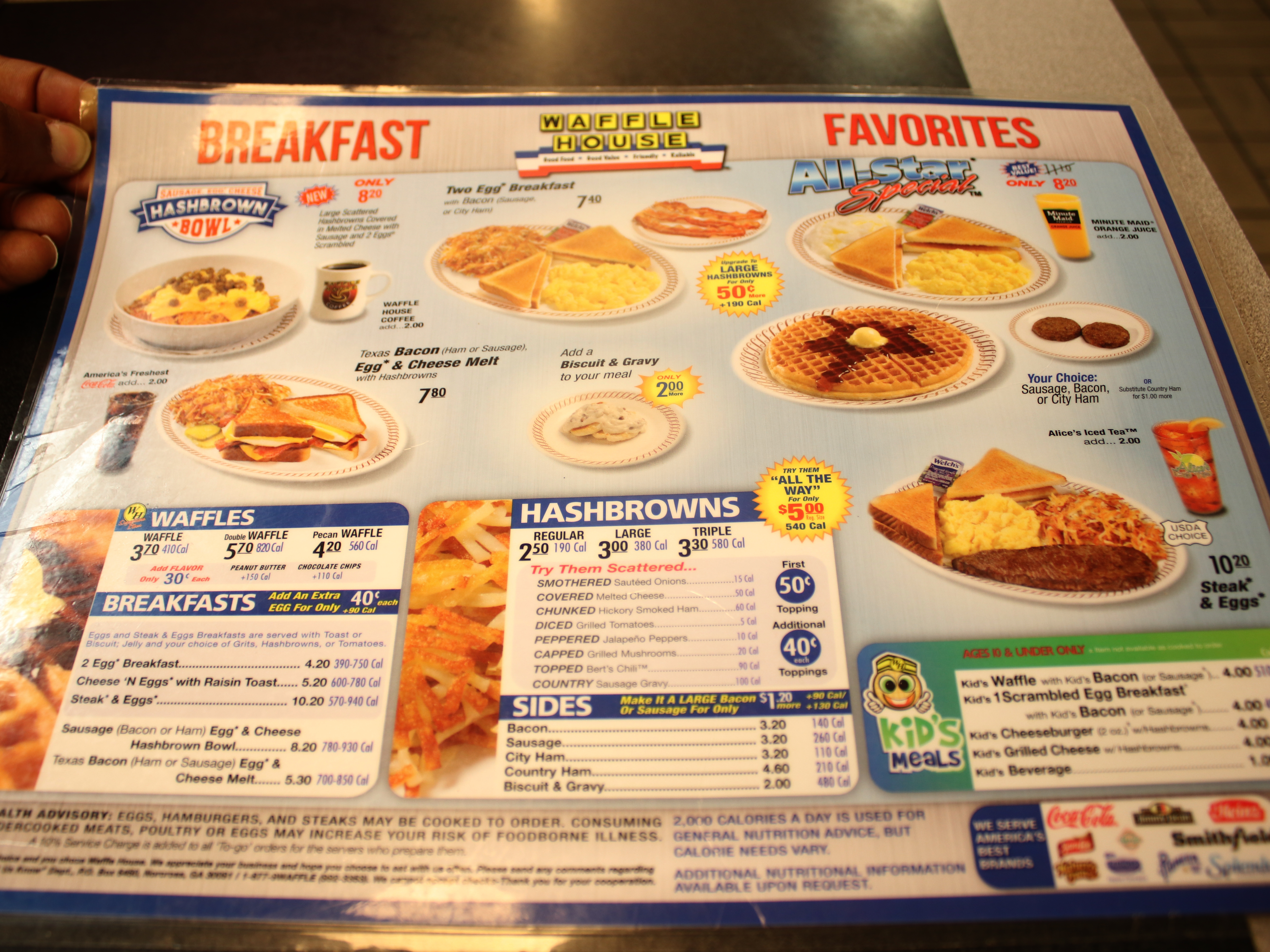 waffle house menu