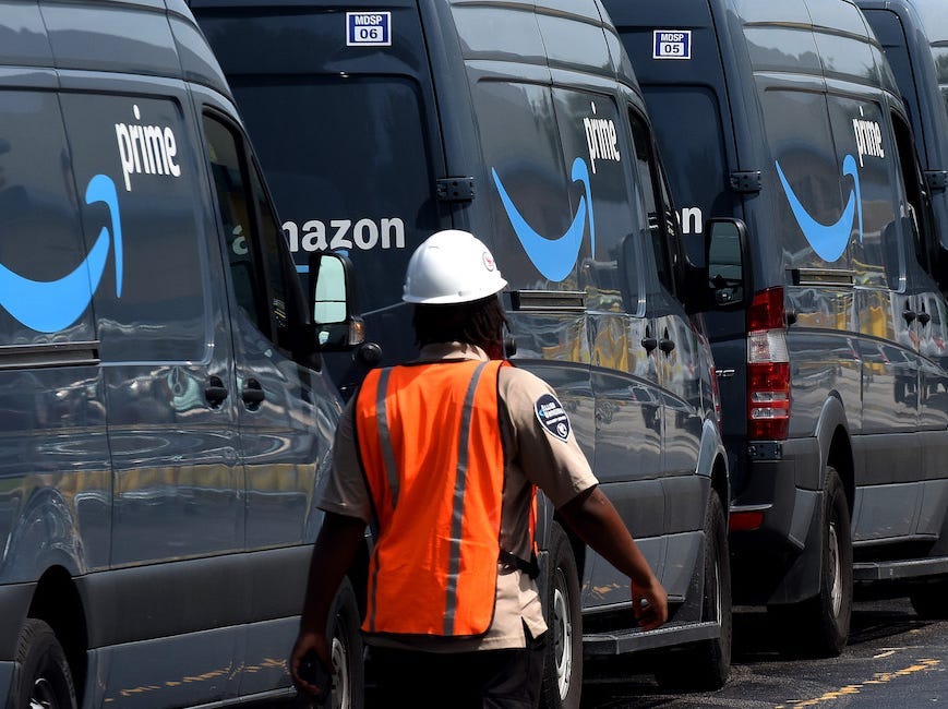 Amazon delivery trucks