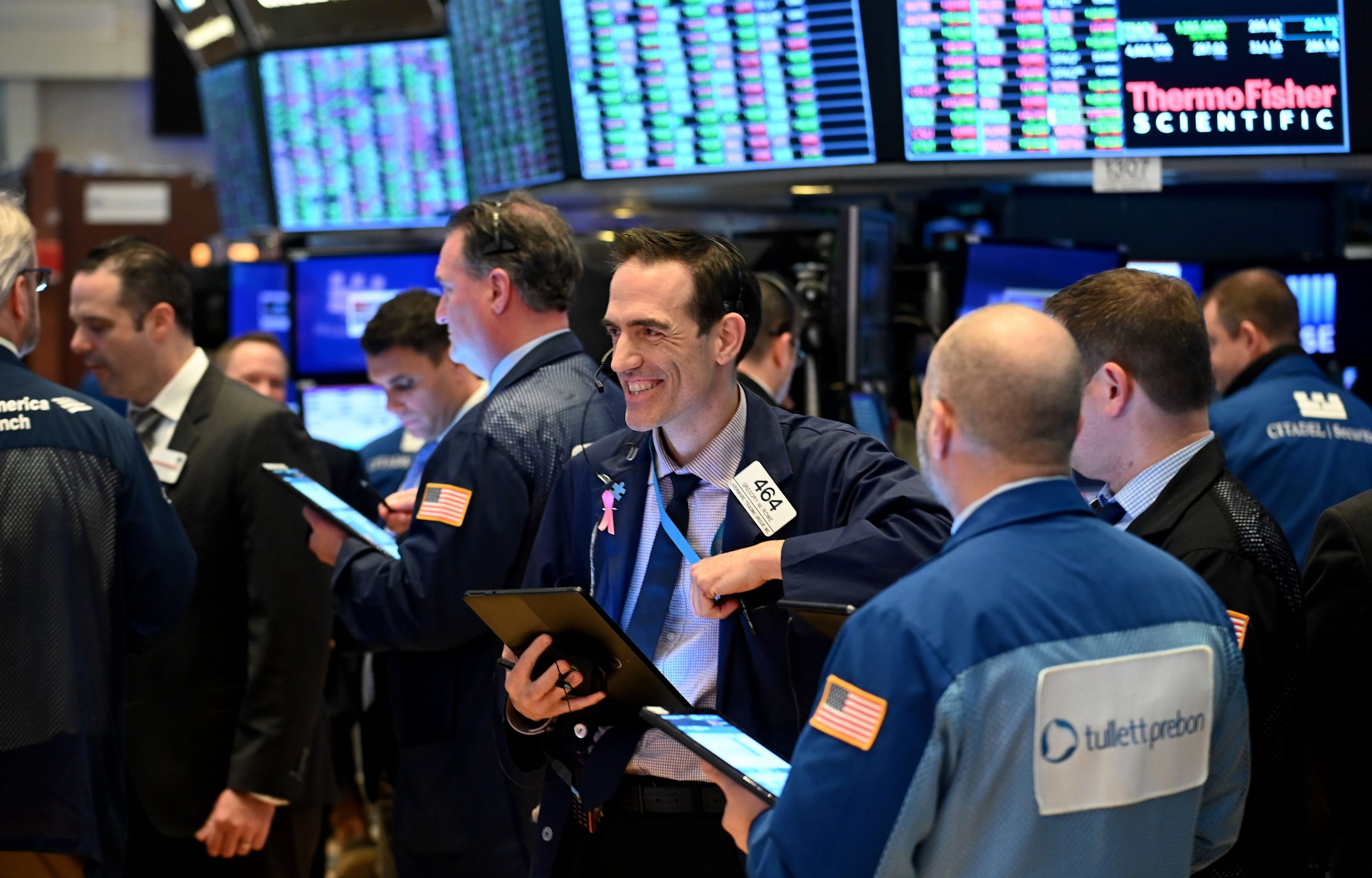 GettyImages 1207533986 Traders work during the closing bell at the New York Stock Exchange (NYSE) on March 17, 2020 at Wall Street in New York City. - Wall Street stocks rallied Tuesday on expectations for massive federal stimulus to address the economic hit from the coronavirus, partially recovering some of their losses from the prior session. (Photo by Johannes EISELE / AFP) (Photo by JOHANNES EISELE/AFP via Getty Images)